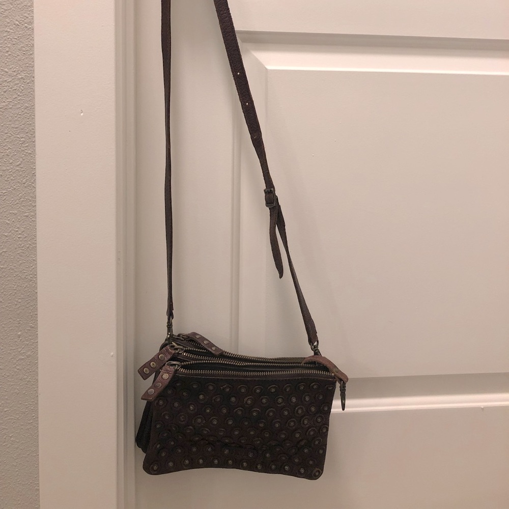 New without tags. Frye crossbody bag with studded detail on both sides.